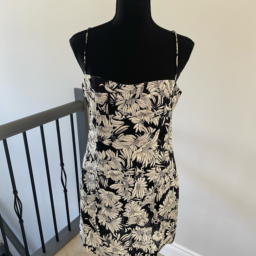 Anine Bing Cream Sheath Mini Dress Spaghetti Strap - Picture 1 of 4